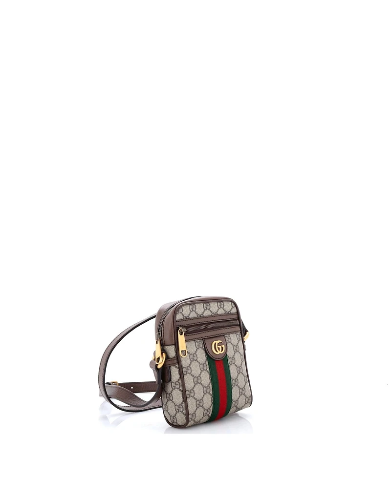Pre-Owned Gucci Mini Ophidia Messenger Bag Gg Coated Canvas