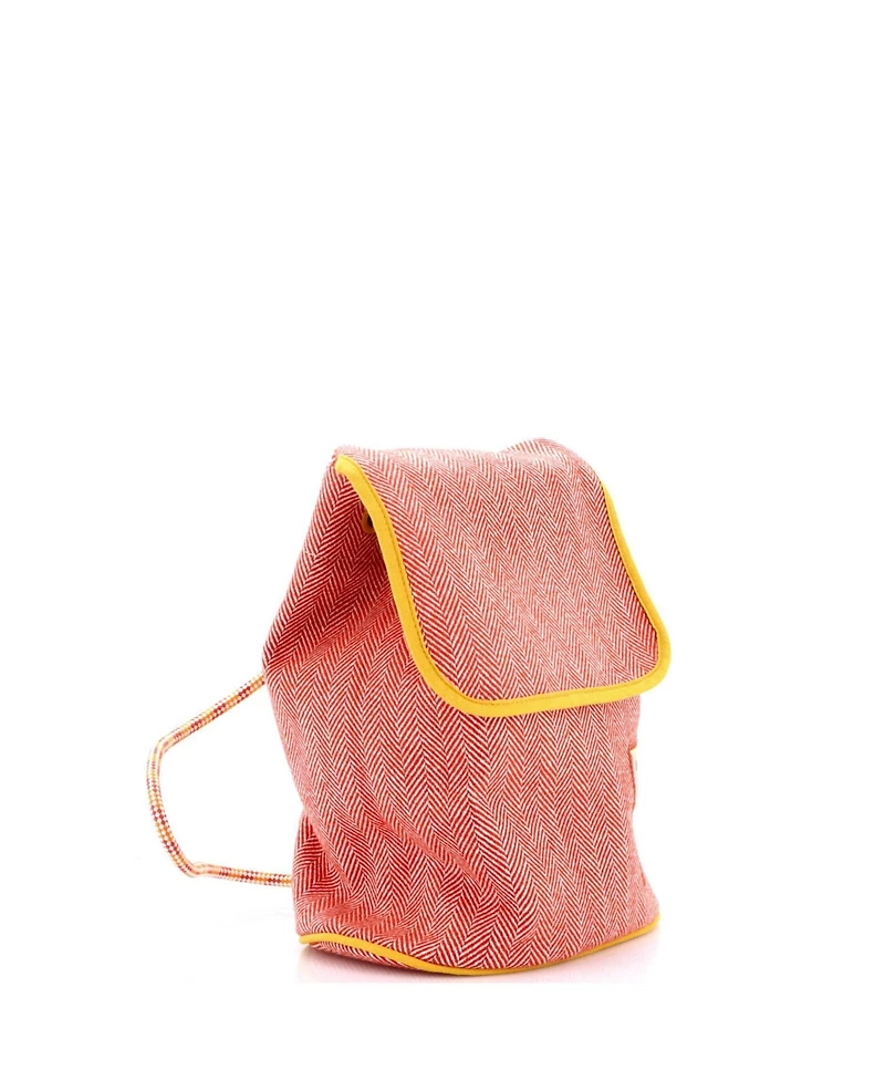 Pre-Owned Hermes Les Cabanes Backpack Embroidered Toile