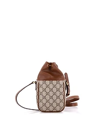 Pre-Owned Gucci Mini Interlocking G Patch Bucket Bag Gg Coated Canvas