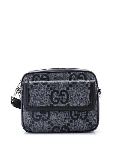 Pre-Owned Gucci Small Front Pocket Crossbody Messenger Jumbo Gg Embossed Leather