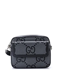 Pre-Owned Gucci Small Front Pocket Crossbody Messenger Jumbo Gg Embossed Leather