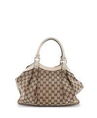 Pre-Owned Gucci Medium Sukey Tote Gg Canvas with Leather