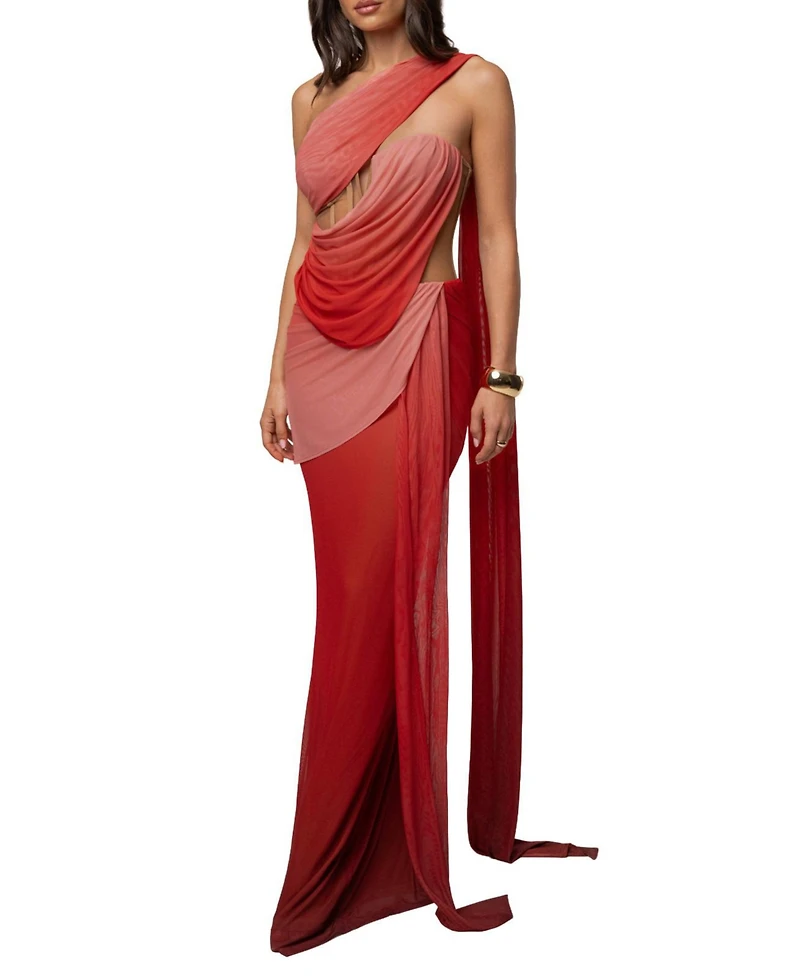 Jluxlabel Women's Empress of Hearts High-Neck Corset Mesh Gown
