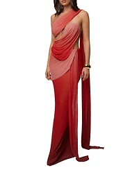 Jluxlabel Women's Empress of Hearts High-Neck Corset Mesh Gown