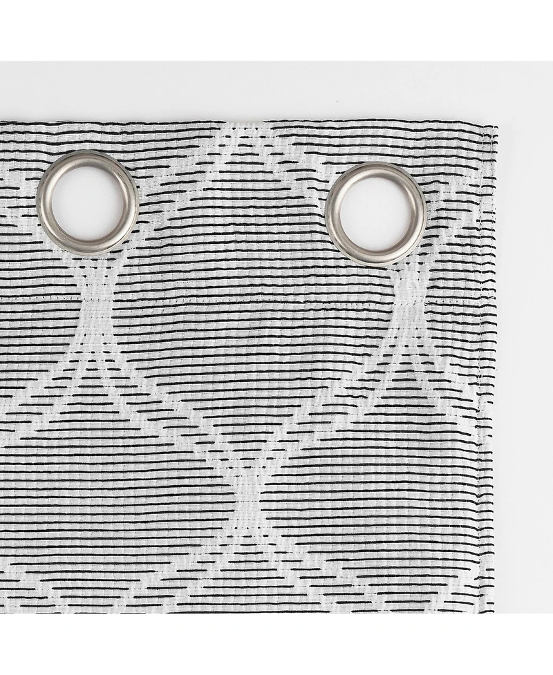 Sun Zero Tikal Woven Ogee Blackout Grommet Curtain Panel Pair