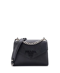 Pre-Owned Prada Small Monochrome Shoulder Bag Saffiano Leather
