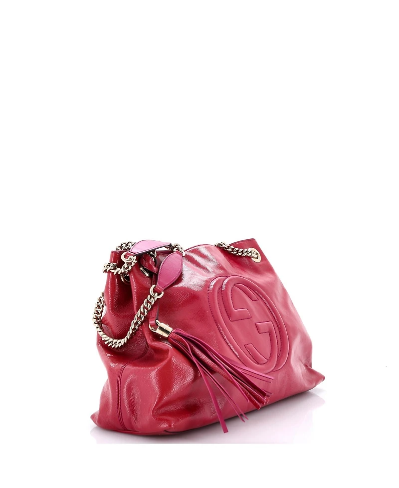 Pre-Owned Gucci Medium Soho Chain Strap Shoulder Bag Patent