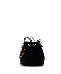 Pre-Owned Gucci Small Gg Marmont Bucket Bag Matelasse Velvet