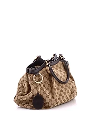Pre-Owned Gucci Medium Sukey Tote Gg Canvas with Leather