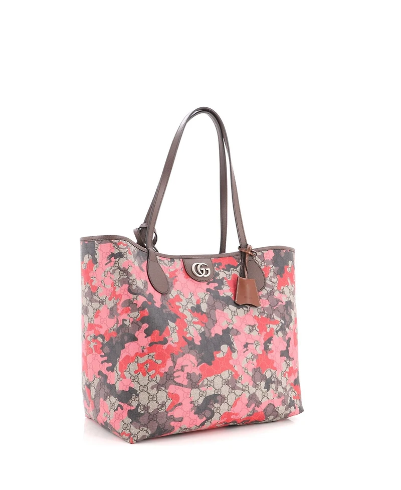Pre-Owned Gucci Large Gg Open Tote Gg Camouflage Coated Canvas