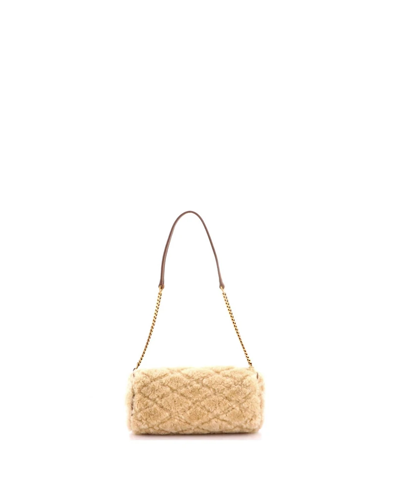 Pre-Owned Saint Laurent Mini Sade Tube Bag Quilted Shearling
