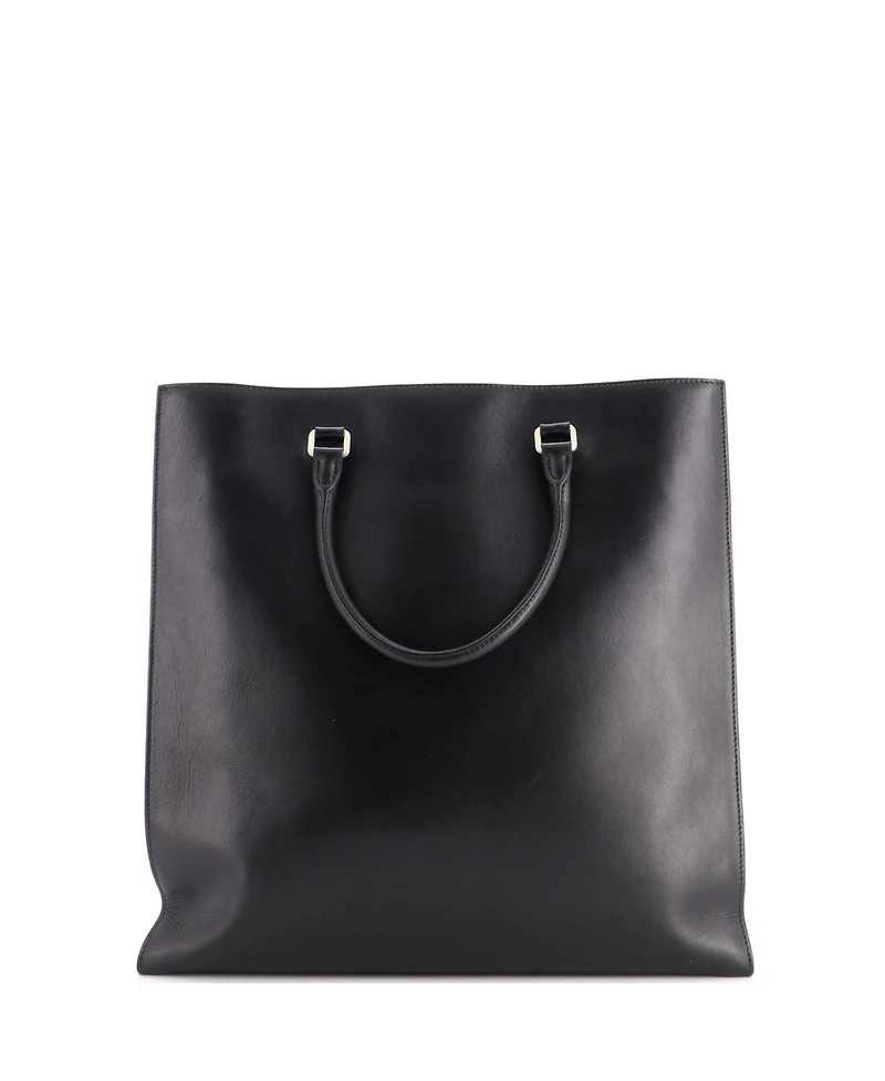 Pre-Owned Prada Large Triangle Logo Convertible Open Tote Leather