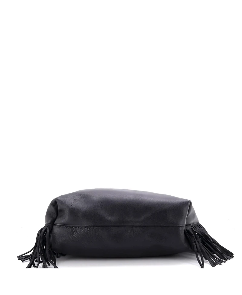 Pre-Owned Saint Laurent Large Fringe Shopper Tote Leather