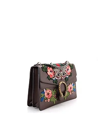 Pre-Owned Gucci Medium Web Dionysus Bag Embellished Leather