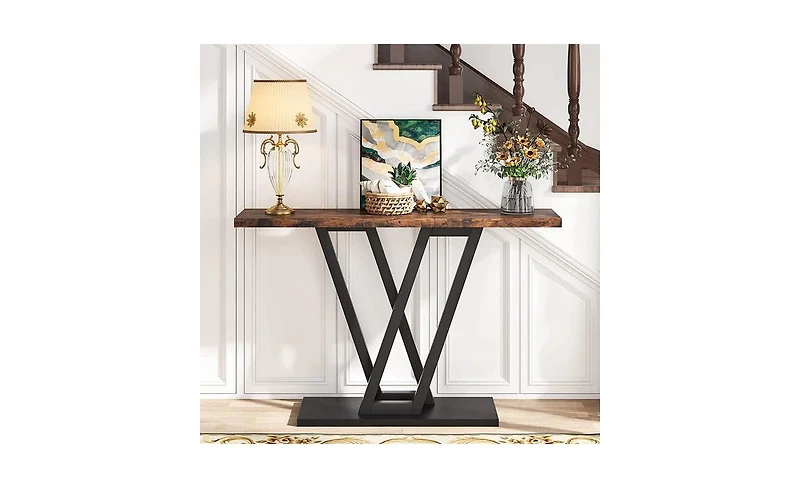 Slickblue Industrial Console Table for Entryway or Hallway