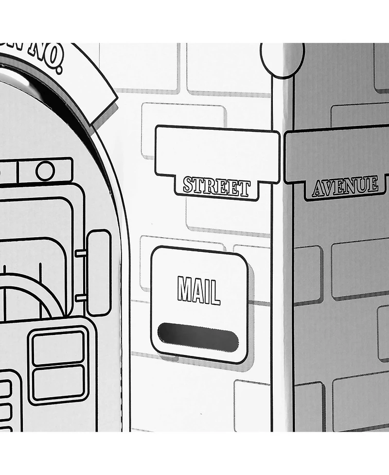 Easy Playhouse Police and Fire Station Color-Your-Own 1-Piece Playhouse, Ages 3+