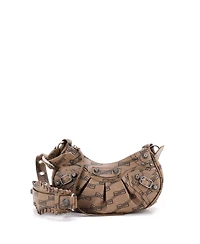 Pre-Owned Balenciaga Xs Le Cagole Giant Studs Shoulder Bag Bb Monogram Coated Canvas