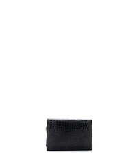 Pre-Owned Saint Laurent Classic Monogram Flap Chain Wallet Embossed Leather