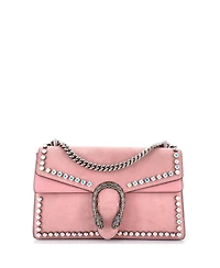 Pre-Owned Gucci Small Dionysus Bag Crystal Embellished Suede