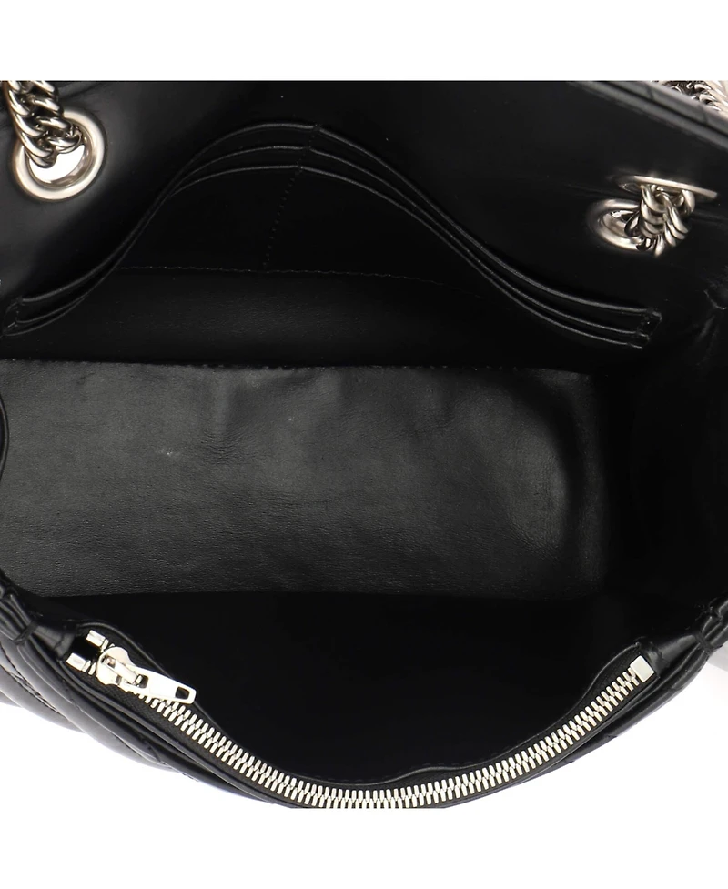 Pre-Owned Balenciaga Small Bb Chain Round Shoulder Bag Embossed Leather