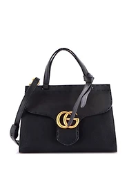 Pre-Owned Gucci Mini Gg Marmont Top Handle Bag Leather