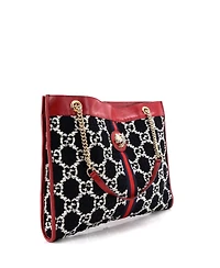 Pre-Owned Gucci Large Rajah Chain Tote Gg Tweed
