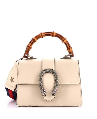 Pre-Owned Gucci Mini Dionysus Bamboo Top Handle Bag Leather