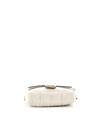 Pre-Owned Fendi Medium Baguette Nm Bag Zucca Embossed Leather