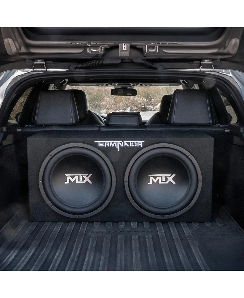 Mtx TNE212D 12-Inch 1200-Watt Car Audio Dual Loaded Subwoofer Box Enclosure