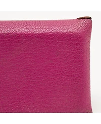 Pre-Owned HERMES Cyclamen Chevre Mysore Leather Calvi Card Holder