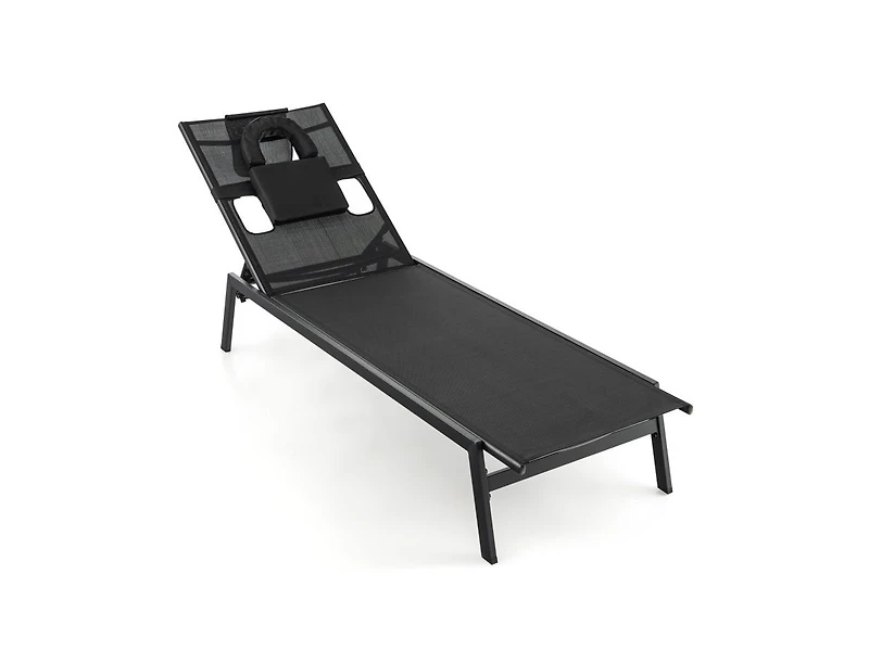 Boyel Living Patio Sunbathing Lounge Chair 5-Position Adjustable Tanning Chair