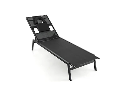 Boyel Living Patio Sunbathing Lounge Chair 5-Position Adjustable Tanning Chair