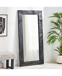 Busdays Handcrafted Rustic Mango Wood Floor Mirror 32x64 Inch Standing Mirror No Assembly Required