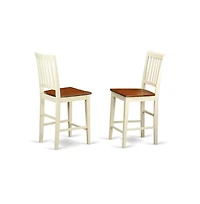 East West Furniture 5 Piece counter height Dining set-pub Table and 4 Kitchen bar stool