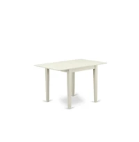 East West Furniture 5-Piece Kitchen Dining Table Set-a Wooden Kitchen Table and 4 Linen Fabric Modern Chairs with Button Tufted Back