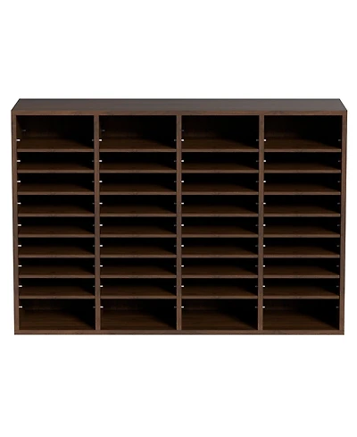 Slickblue Wooden Mail Organizer with Compartments, Literature Sorter for Office, Home and Mailroom