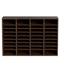 Slickblue Wooden Mail Organizer with Compartments, Literature Sorter for Office, Home and Mailroom