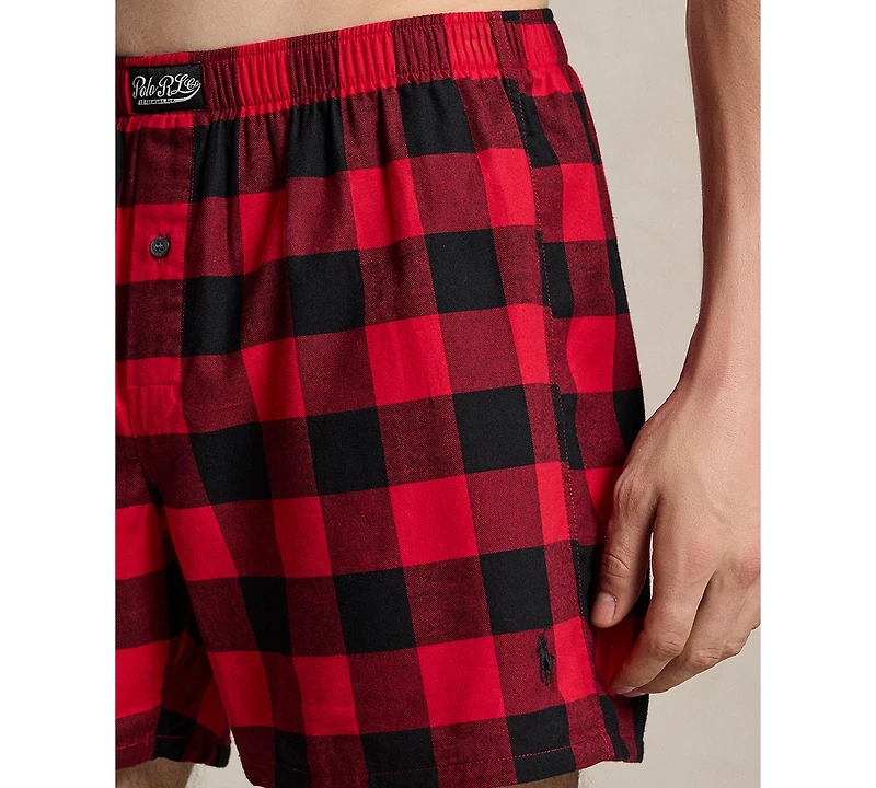 Polo Ralph Lauren Men's Plaid Single Button Fly Boxer