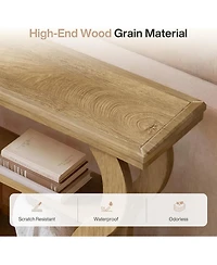 Tribesigns 55" Console Table with 3-Tier Storage, Modern Farmhouse
