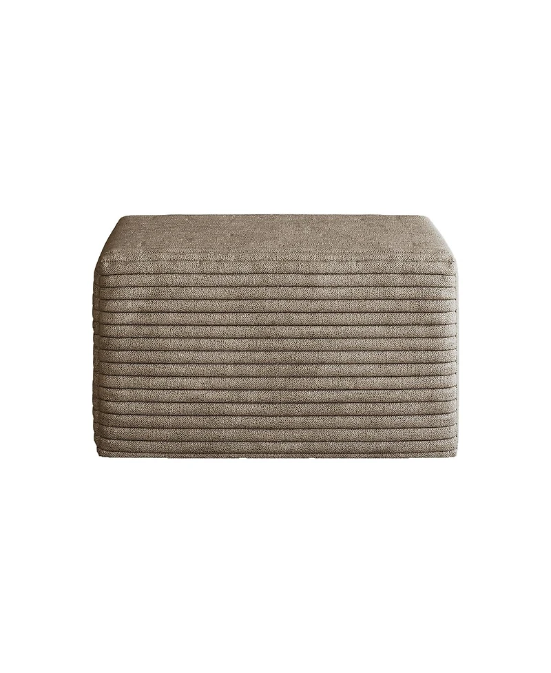 Streamdale Furniture Sofa ottoman ,No Assembly Required,Camel(Plush Corduroy Fabric)