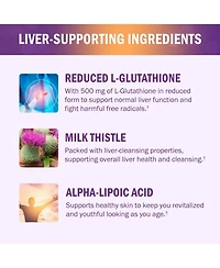 BioSchwartz Reduced Glutathione 500 Milligram with Alpha Lipoic Acid and Milk Thistle, 30 Capsules