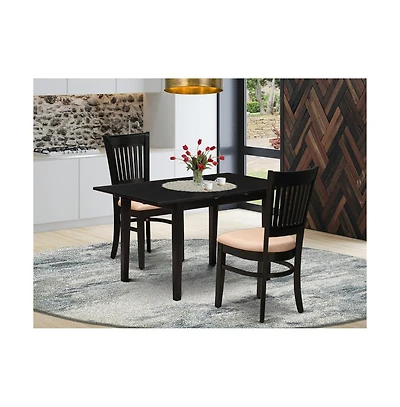 East West Furniture Dining Table- Dining Chairs