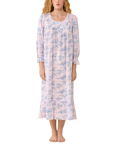 Eileen West Women's Long-Sleeve Scoop Neck Ankle-Length Ballet Nightgown