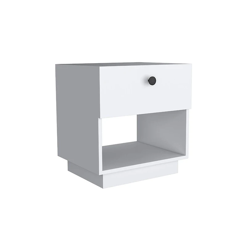 Flynama Single Drawer Nightstand with Large Open Shelf