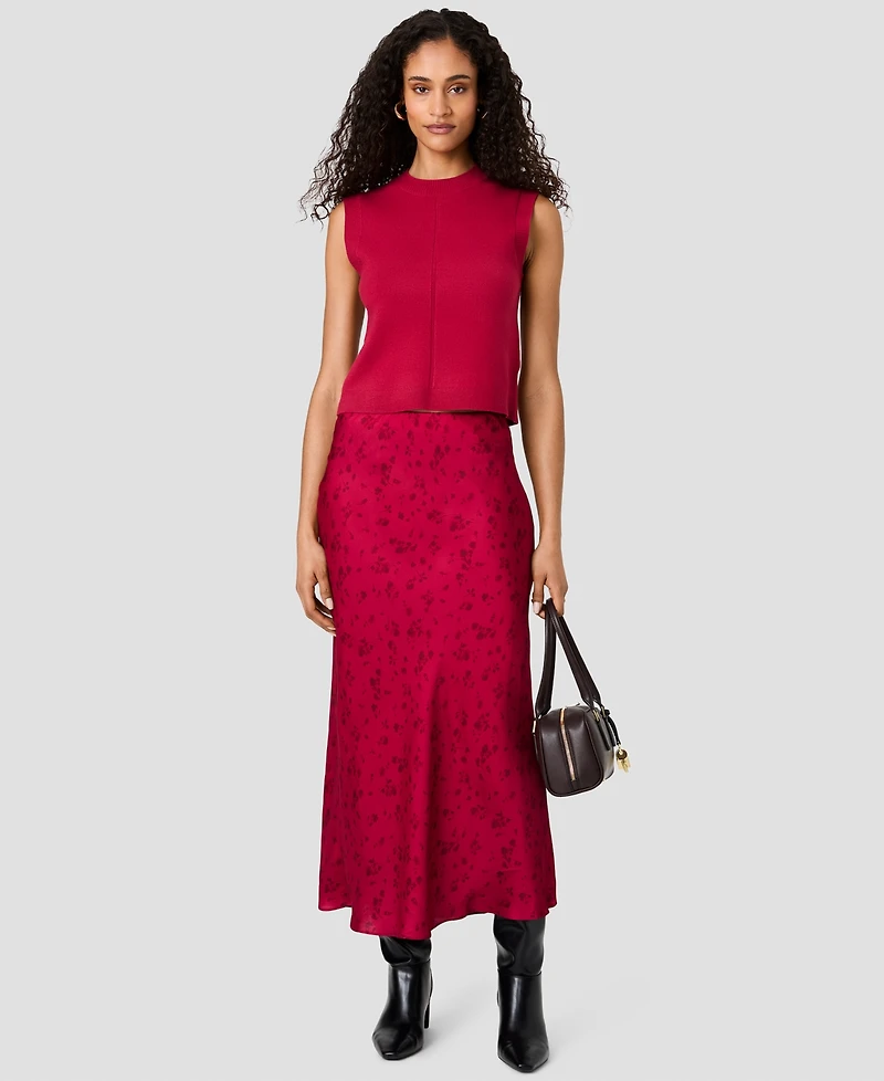 French Connection Women's Oona Floral-Print Satin Maxi Skirt