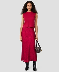 French Connection Women's Oona Floral-Print Satin Maxi Skirt