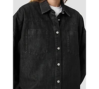 French Connection Women's Elton Denim Button-Down Long-Sleeve Shirt