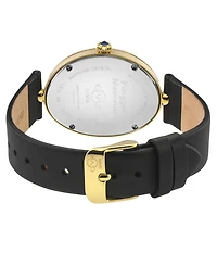GV2 Women's Piazza Navona Swiss Quartz Italian Leather Strap Diamond Watch