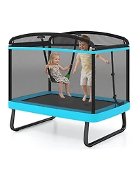 Gymax 6 Ft Kids Trampoline w/Swing Safety Enclosure Net Gift for Boys Girls Age 3 Plus