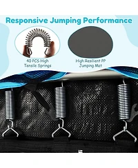 Gymax 6 Ft Kids Trampoline w/Swing Safety Enclosure Net Gift for Boys Girls Age 3 Plus